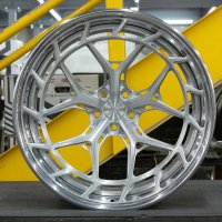 18-26 Inch Forged Wheels for BMW, Mercedes-Benz, Audi and Lamborghini - Vossen LC3-01T Deep Concave 3-Piece Polished Alloy Rims - photo 3