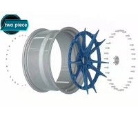 22 Inch Alloy Wheels - 2 3 Piece Forged Aluminum Concave Deep Dish Deep Lip Rims 18 19 20 21 Wheel - photo 5