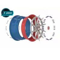 22 Inch Alloy Wheels - 2 3 Piece Forged Aluminum Concave Deep Dish Deep Lip Rims 18 19 20 21 Wheel - photo 4
