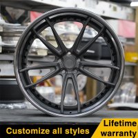 18-26 Inch Forged Wheels for BMW, Mercedes-Benz, Audi and Lexus - Vossen S17-06 3-Piece Deep Lip Brushed/Polished Alloy Rims - photo 2