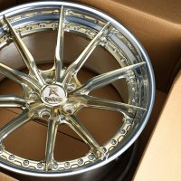 18-22 Inch Forged Wheels for BMW, Mercedes-Benz and Audi - S201 2-Piece Custom Gold Face Polished Lip Alloy Rims - photo 4